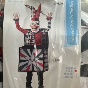 Brand new Spooky Jack in the Box Costume - Red, Black, and White